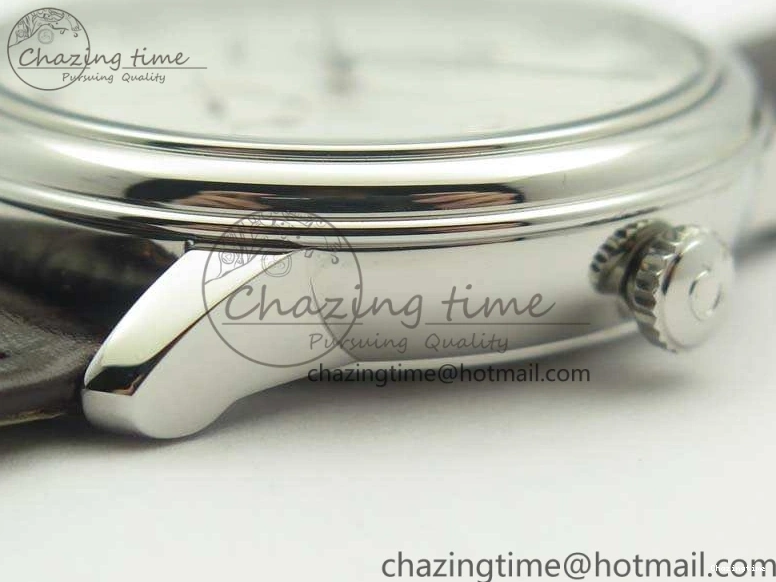 0119 FashionForward De Ville Prestige Real Power Reserve SS TW 1:1 Best Edition White Dial SS Markers On Leather Strap A 8095